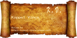 Koppel Vince névjegykártya